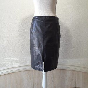 Halogen Leather Skirt